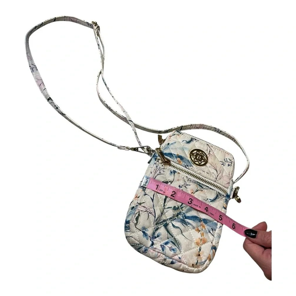 Nanette Lepore Quilted Floral Crossbody Bag Pastel Phone Pouch Purse‎ 🌸